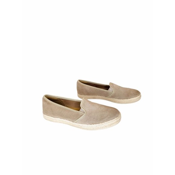 Clarks Shoes - CLARKS Collection Soft Cushion Suede Beige/ Tan Slip On Loafer Shoe Women Sz 9